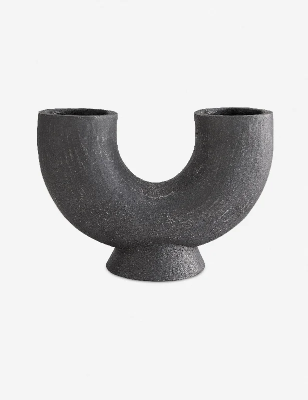 Handmade stoneware bowls-Damien Sculpture Decorative Vase by Arteriors