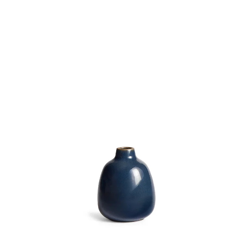 Scandinavian knit cushions-Bud Vase in Deep Sea Blue