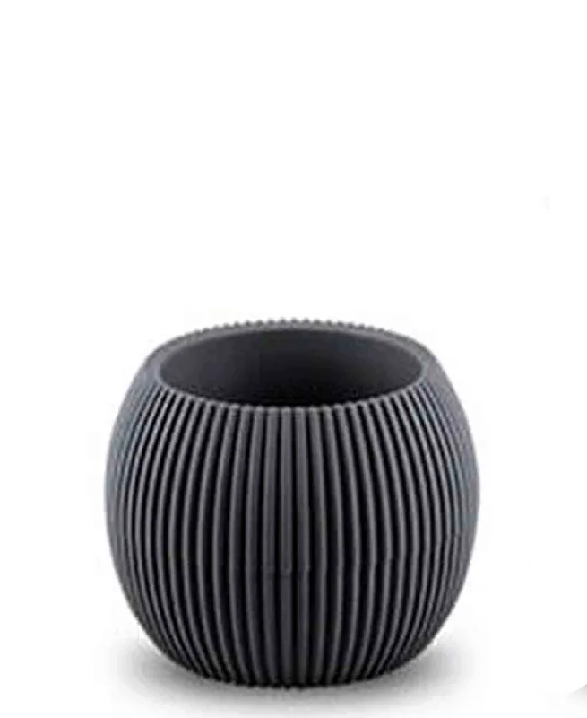 Elegant gold wall sculptures-Urban Decor Coral Oval Pot Plant 0.35Lt - Grey