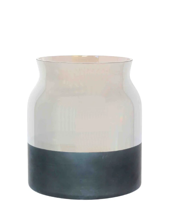 Marble hexagon wall decor-Urban Decor 25cm Smoke Vase - Black & White