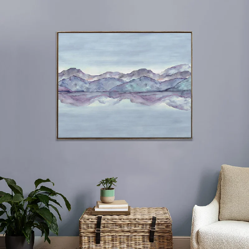 Abstract ceramic wall art-Dorian Wisteria Framed Canvas Stone