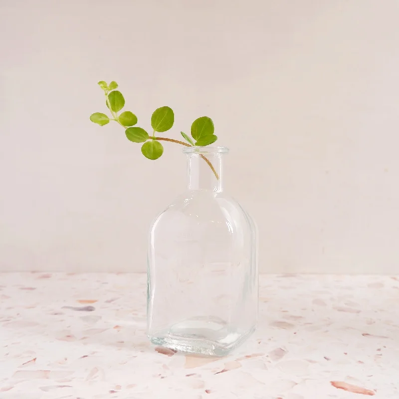 Rustic cedar serving trays-Glass Vase - Square