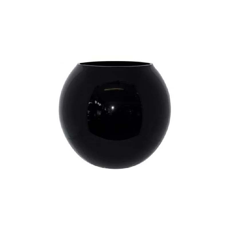 Farmhouse metal planters-Urban Decor 26 x 28cm Bubble Ball Vase Black