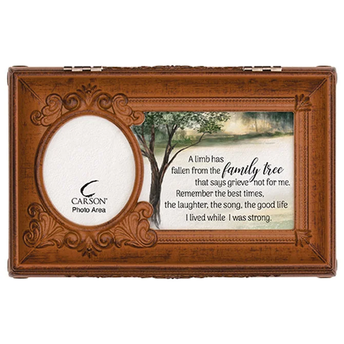 Tropical leaf table mats-18390 - “Family Tree" Music Box - Plays “Amazing Grace”