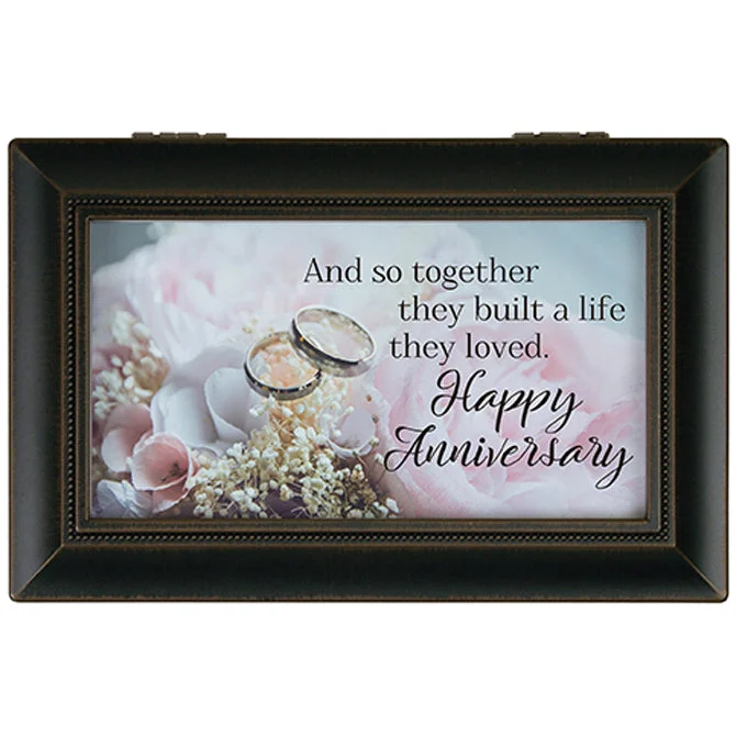 Nautical rope wall clocks-18863 - “Happy Anniversary" Music Box - Plays “Everything is Beautiful”