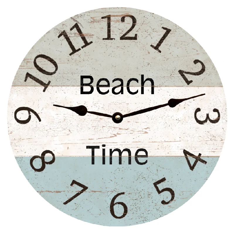 Mid-century brass wall hooks-3 Color Beach Time Clock