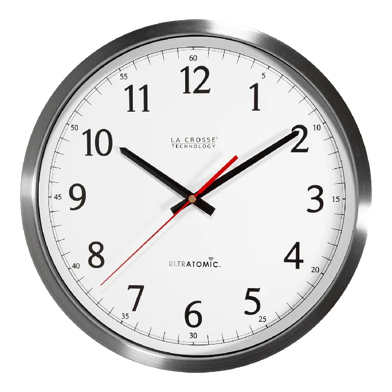 Minimalist floating wall art-404-1235UA-PL 14-inch UltrAtomic - Analog Wall Clock