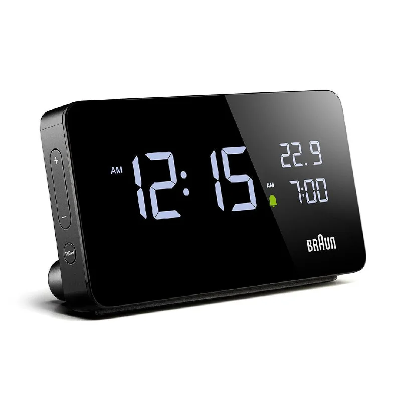 Marble table top sculptures-BC20 Braun digital rectangular alarm clock - black