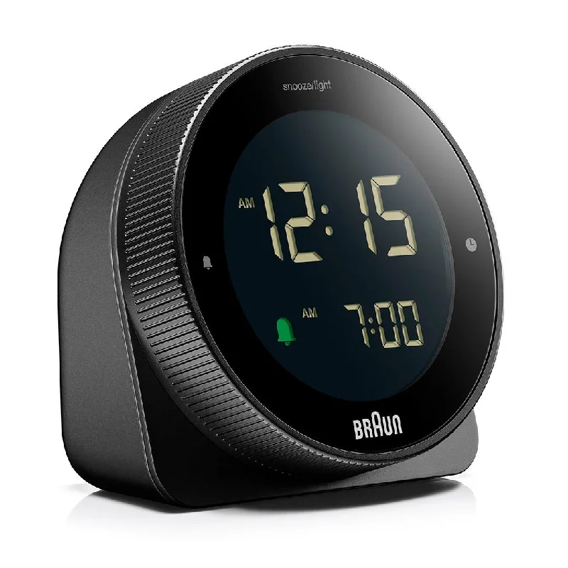 Elegant crystal candle holders-BC24 Braun touch display digital alarm clock - black