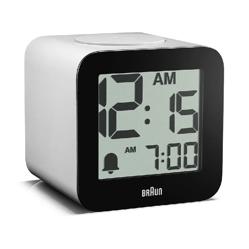 Elegant crystal chandeliers-BC25 Braun time speaking digital alarm clock - white