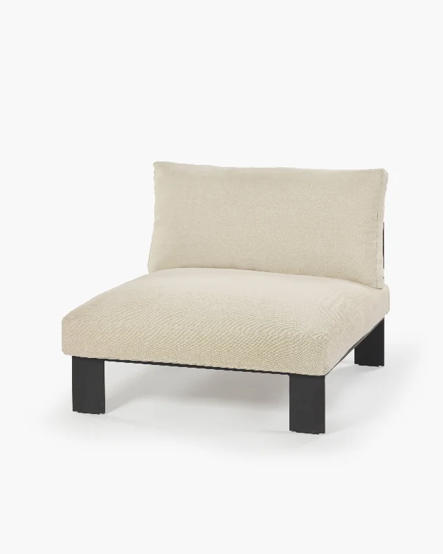 Scandinavian knit cushions-Bench one seater incl cushion outdoor beige