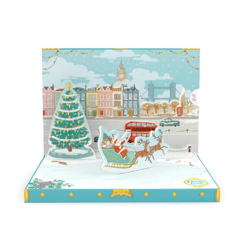 Nautical lighthouse wall art-Christmas In London Music Box Card