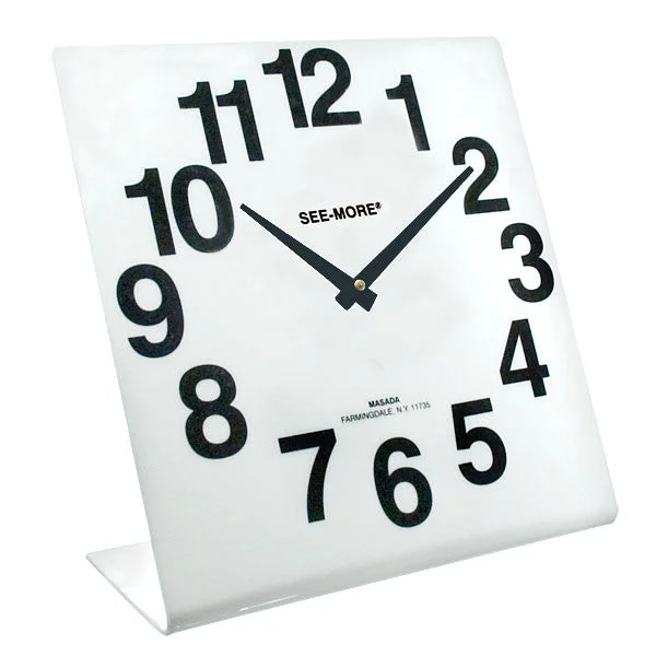 Scandinavian felt wall decor-Clock Large Face Tabletop