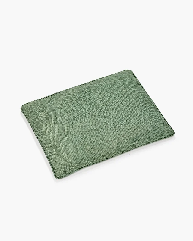 Plush wool throw pillows-Deco cushion L green Fontainebleau