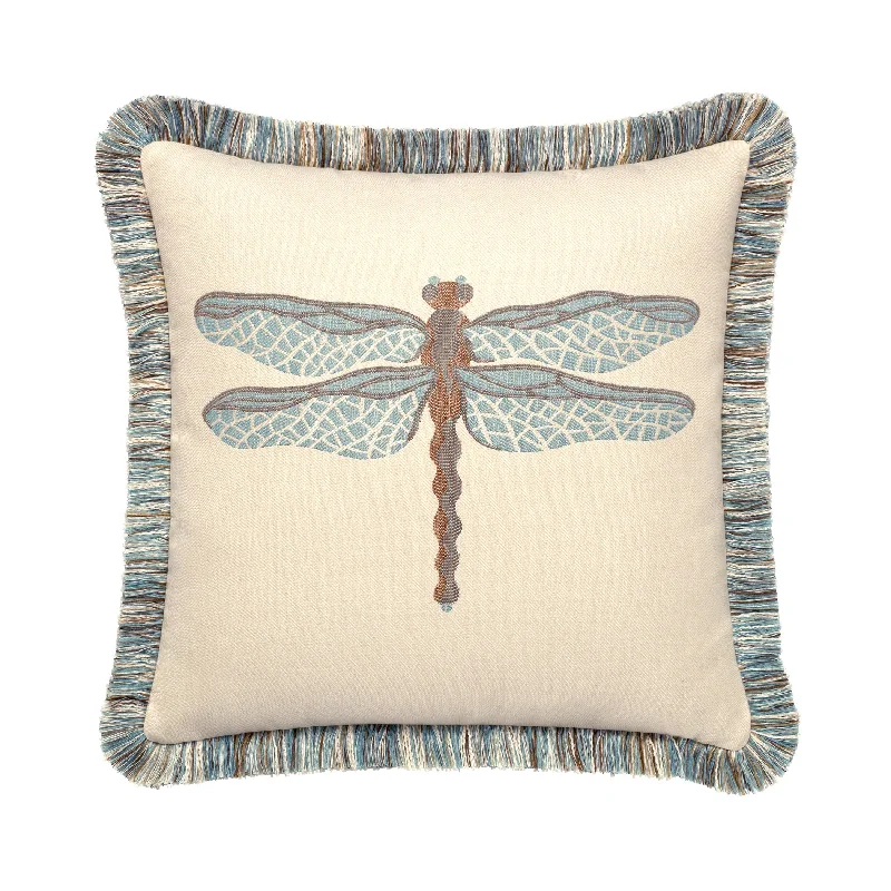 Rustic wooden serving trays-Dragonfly Outdoor Pillow