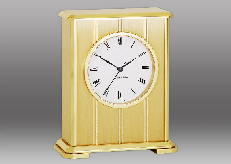 Rustic cedar serving trays-Embassy Clock in Brass