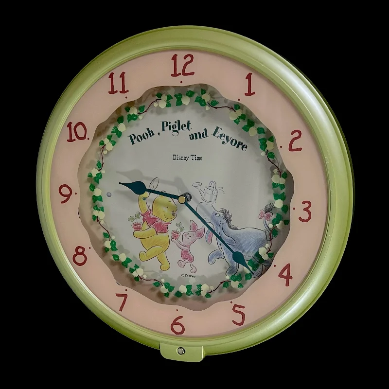 Antique bronze wall clocks-Seiko Disney Time FW538M "Winnie The Pooh, Piglet, & Eeyore" Musical Decorative Wall Clock from Japan