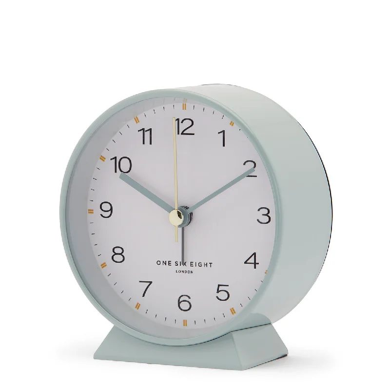 Marble geometric table clocks-HAYLEY Sage Green Alarm Clock