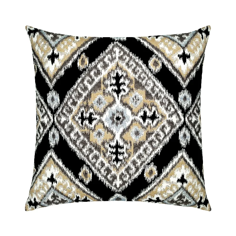 Antique silver table clocks-Ikat Diamond Outdoor Pillow