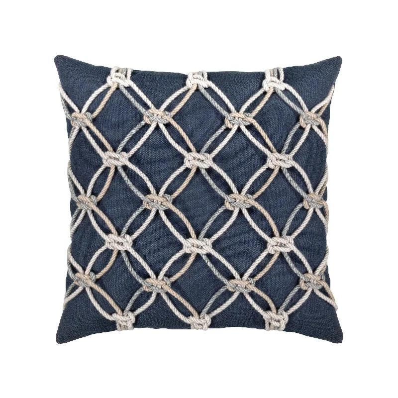 Plush chenille throw rugs-Indigo Outdoor Pillow