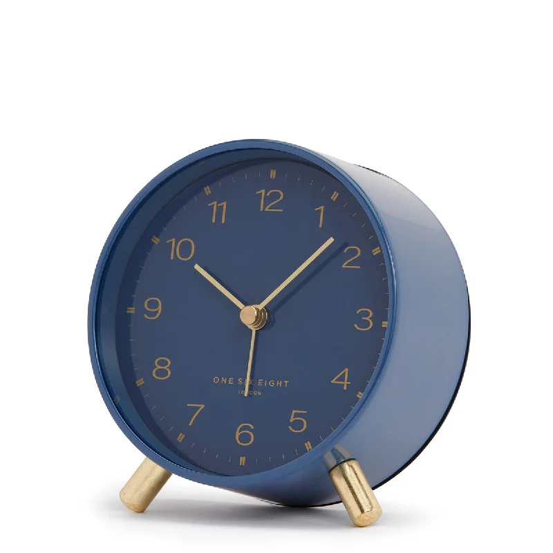 Bohemian tassel wall hangings-Jasper Navy Silent Alarm Clock