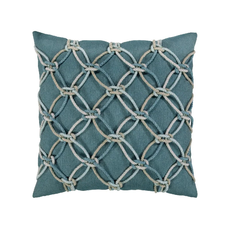 Retro floral wall panels-Lagoon Outdoor Pillow