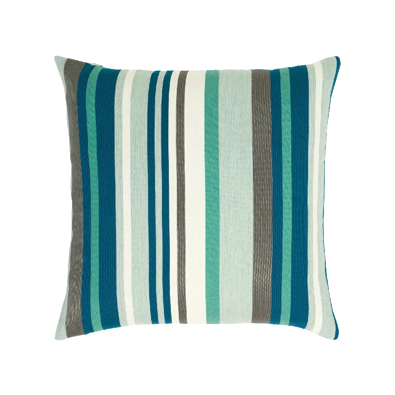 Abstract acrylic wall panels-Lagoon Stripe Outdoor Pillow