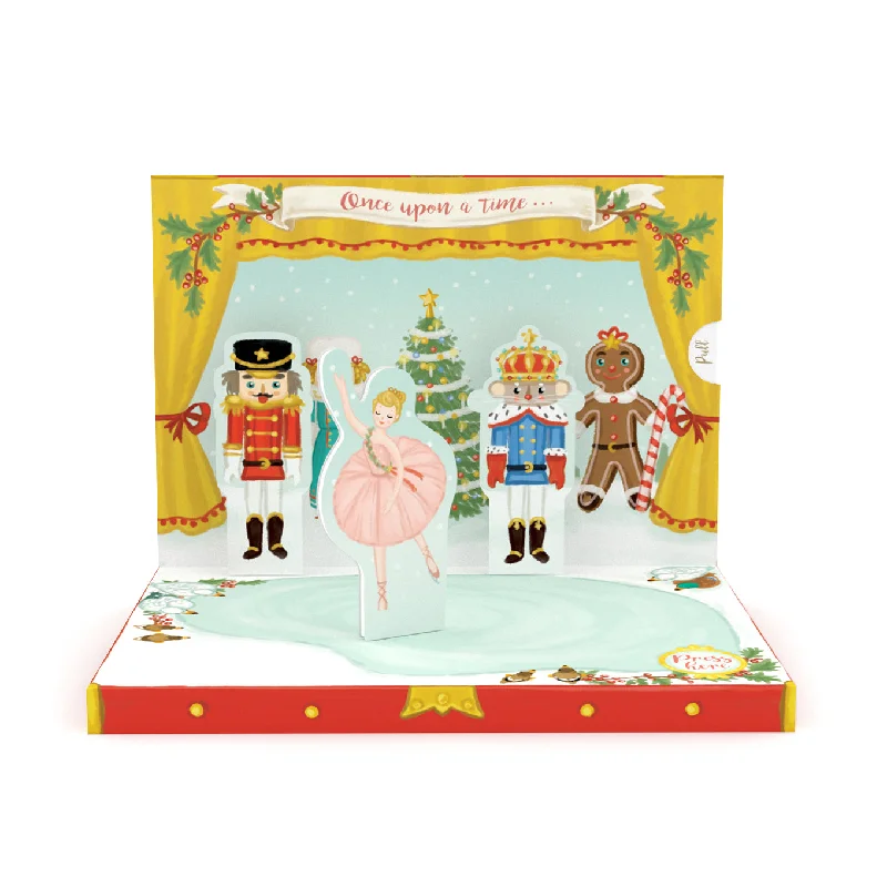 Woven bamboo storage baskets-The Nutcracker Music Box Card