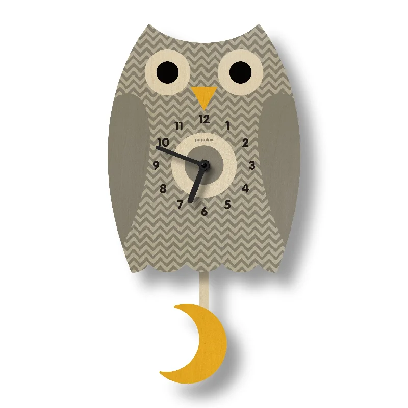 Handcrafted wooden bowls-owl - pendulum clock