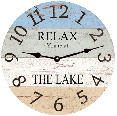 Elegant silver table mirrors-Personalized Lake Clock