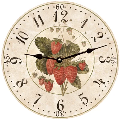 Retro striped table mats-Strawberry Clock- Strawberry Wall Clock