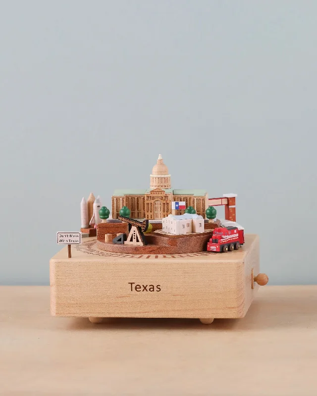 Minimalist floating wall clocks-Texas Wooden Music Box