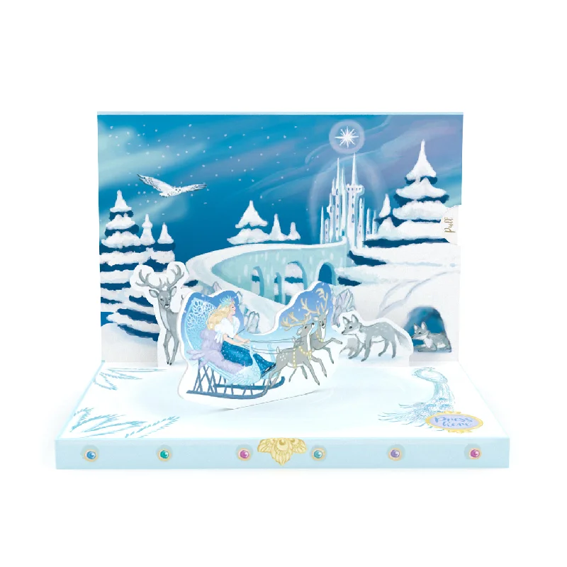 Square brass wall art-The Snow Queen Music Box Card