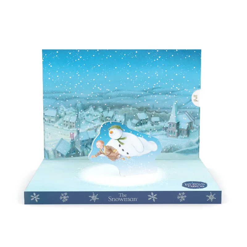 Eclectic striped throw pillows-The Snowman Music Box Card