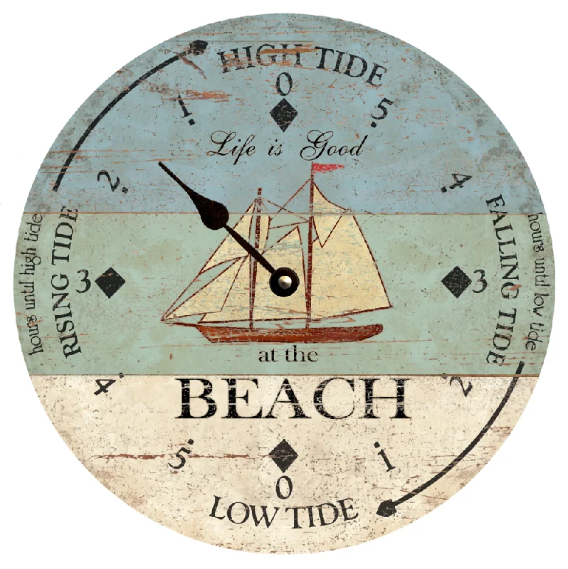 Industrial concrete table decor-Tide Clock- Beach Tide Clock