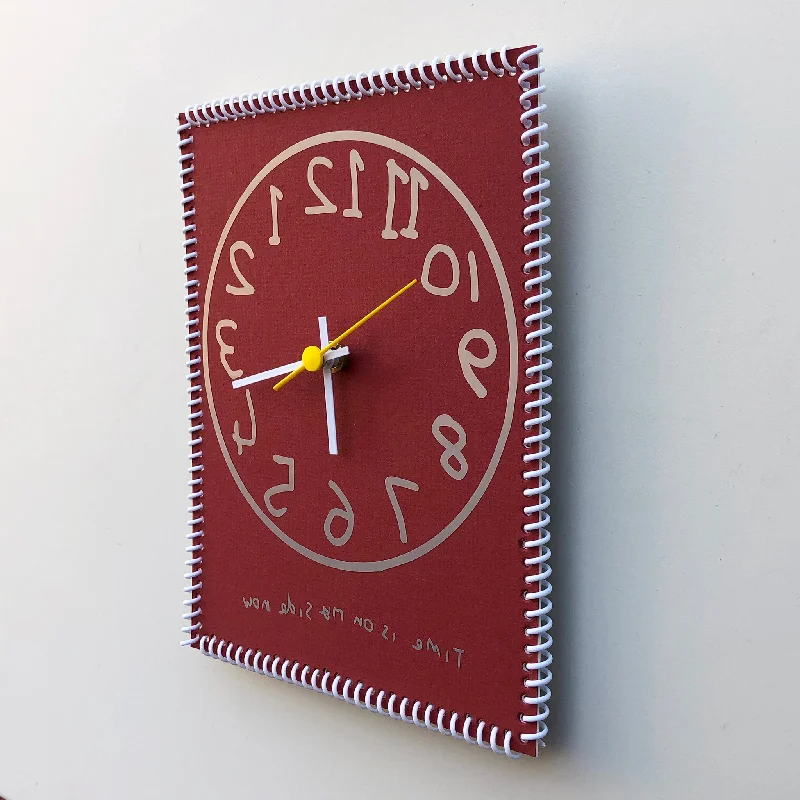 Colorful mosaic table lamps-“Time is on my side now” wall clock (numbers reverse)