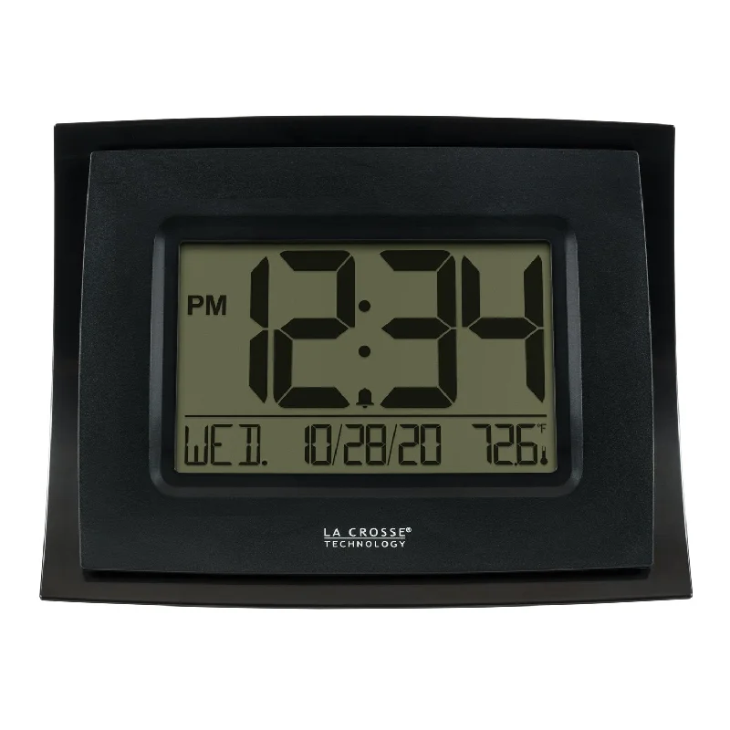 Scandinavian wool rugs-WT-8002UV2-B Digital Wall Clock with Indoor Temp and Calendar