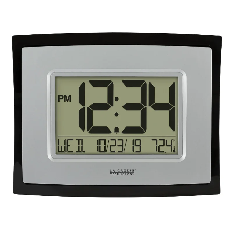 Velvet accent pillows-WT-8002UV2 Digital Wall Clock with Indoor Temp and Calendar