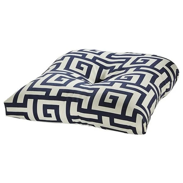 Abstract fabric wall art-Athens Navy Outdoor Chair Cushion