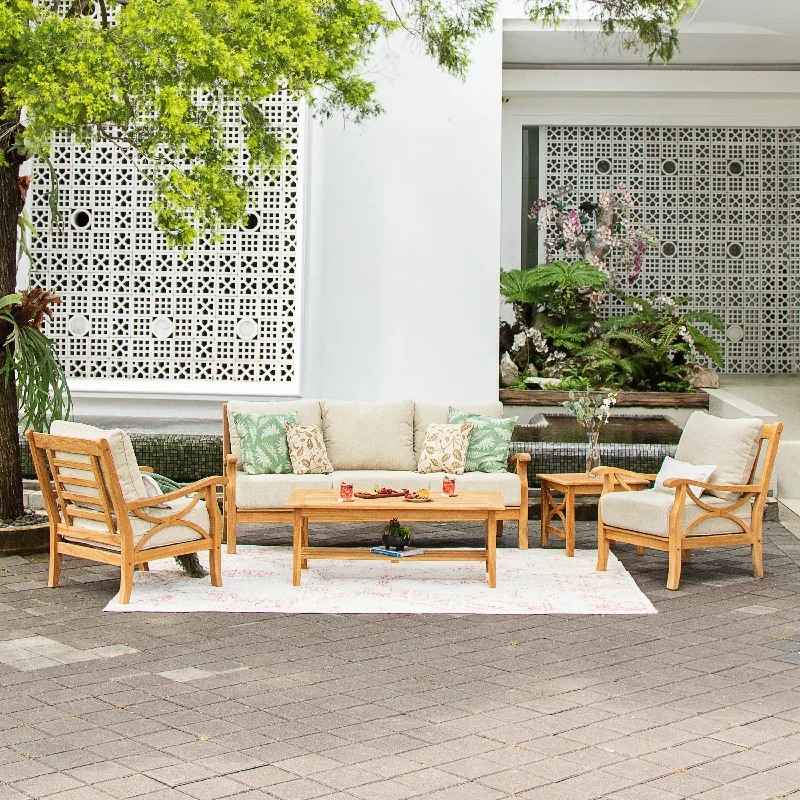 Natural Teak/Tan Cushion