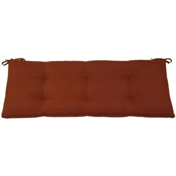 Plush chenille throw blankets-Trijaya Living 4-foot Sunbrella Canvas Patio Furniture Bench Cushion Paprika