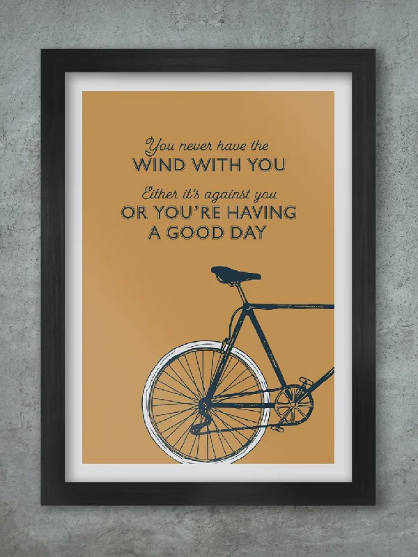 Minimalist black wall art-Cycling Mantra - Cycling Poster Print