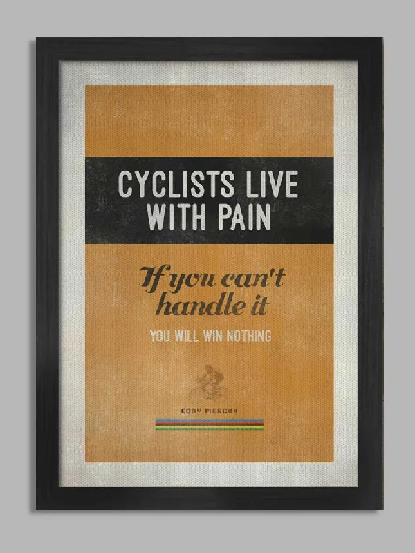 Bohemian fringe wall hangings-Eddie Merckx Quote Cycling Poster Print