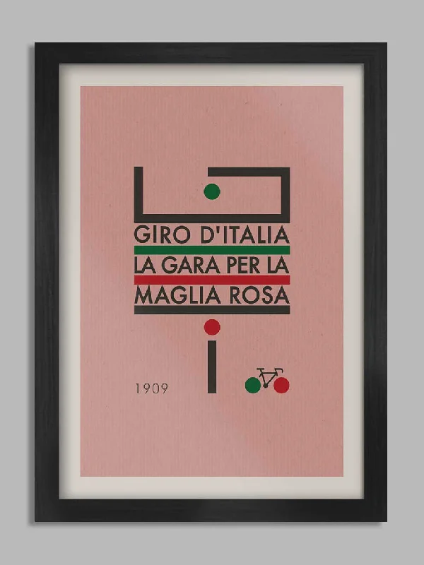 Minimalist white candle holders-Giro d'Italia Futurismo Cycling Poster Print