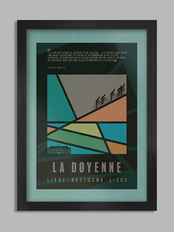 Plush chenille throw blankets-Liège–Bastogne–Liège Cycling Poster Print - The Monuments