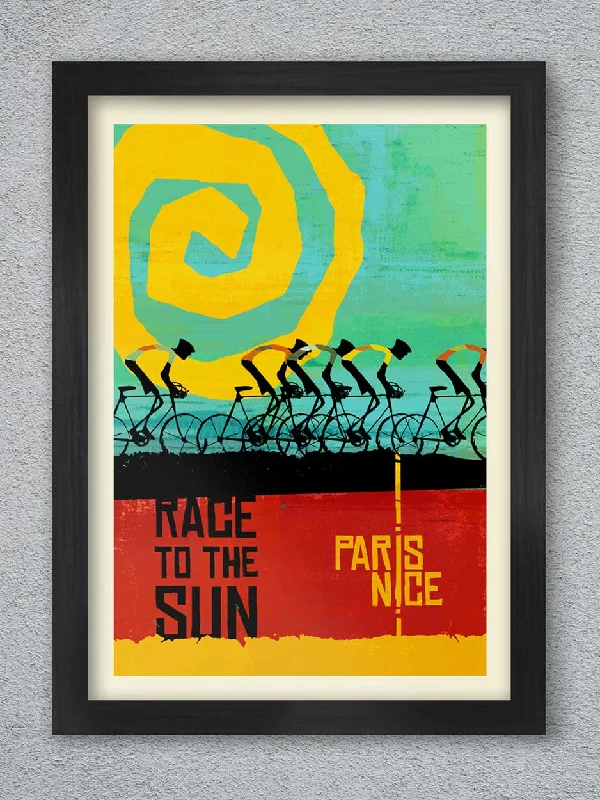 Shabby chic quilted cushions-Paris-Nice The Race To The Sun - Cycling Poster print