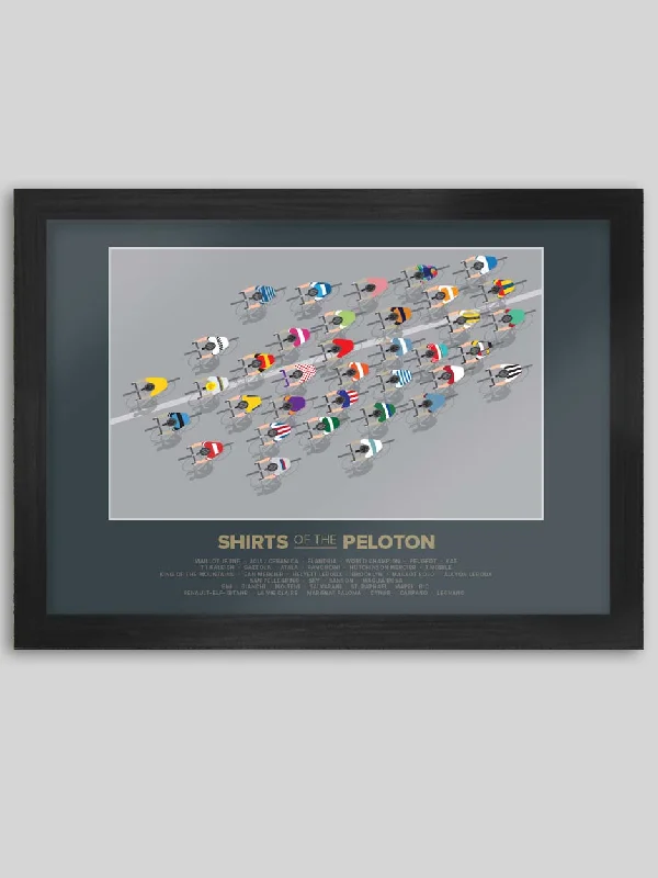 Handmade stoneware planters-Shirts of the Peloton 2 - Cycling Poster Print