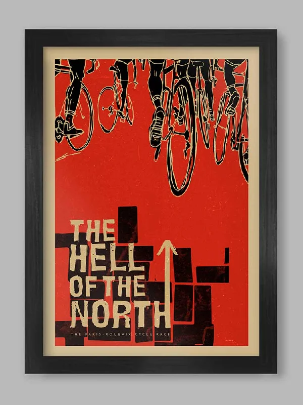 Elegant silver table clocks-The Hell of the North Cycling Poster Print