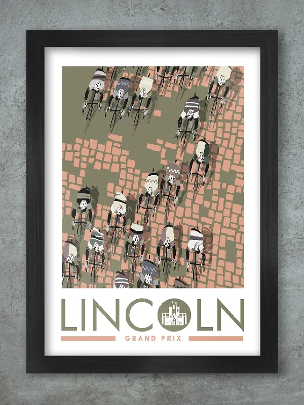 Elegant gold wall clocks-The Lincoln Grand Prix - Cycling Poster print