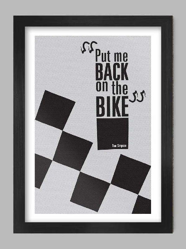 Scandinavian felt throw pillows-Tom Simpson Cycling Quote Poster Print